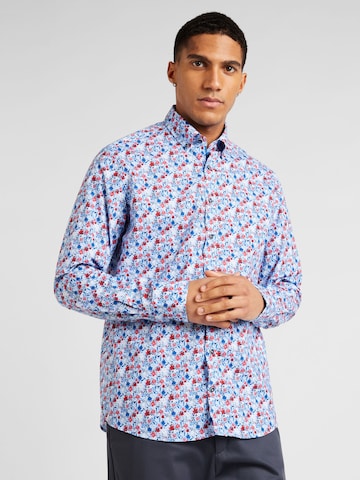 bugatti Slim fit Button Up Shirt in Blue: front