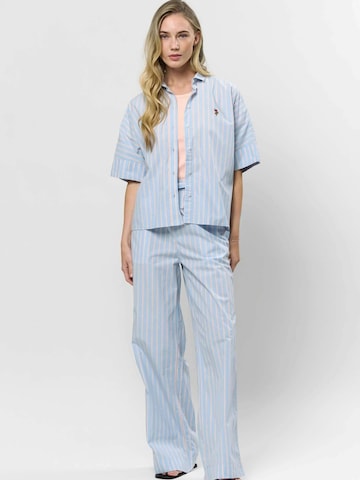 U.S. POLO ASSN. Tričko ' Melodie Striped ' – modrá: přední strana