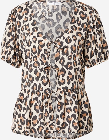 Sublevel - Blusa en marrón: frente