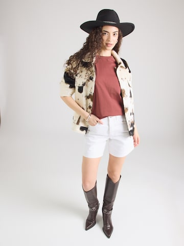 MUSTANG Tričko 'FLORIS' - Hnedá