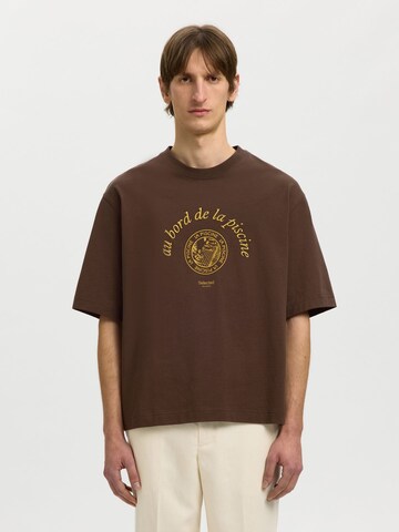 SELECTED Bluser & t-shirts i brun: forside