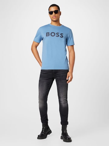 BOSS Тениска 'Thinking 1' в синьо