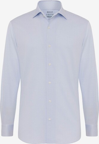 Coupe slim Chemise business 'Japanese' Boggi Milano en bleu : devant