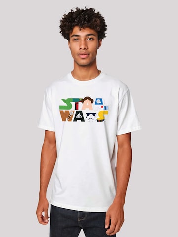 T-Shirt 'Star Wars Character Logo' F4NT4STIC en blanc : devant