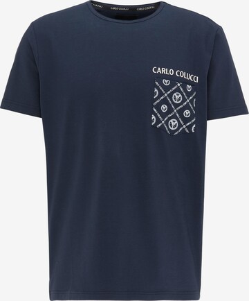 T-Shirt 'Colatuzzo' Carlo Colucci en bleu : devant