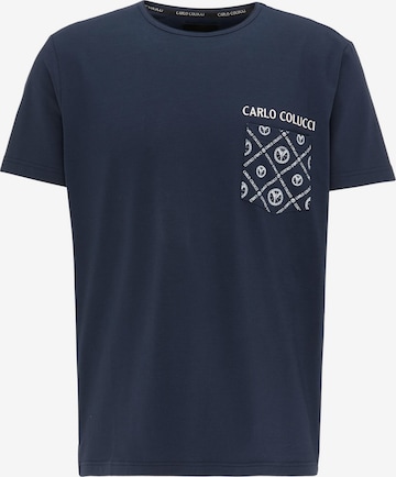 Carlo Colucci Shirt 'Colatuzzo' in Blauw: voorkant