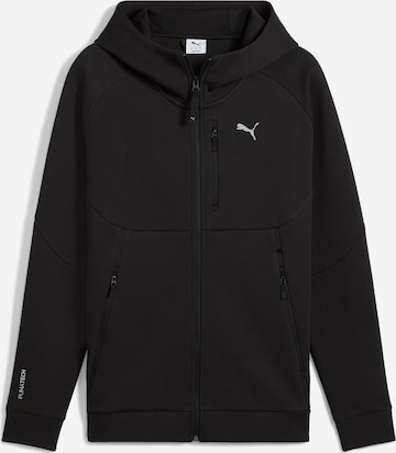 PUMA Sports sweat jacket 'Pumatech' in Black: front