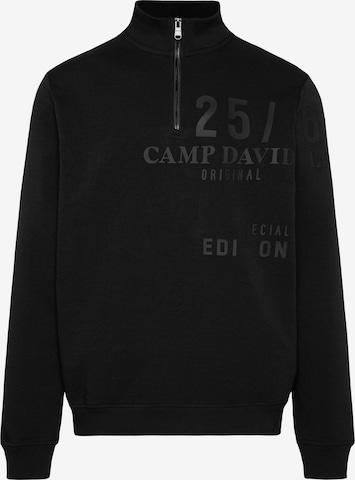 CAMP DAVID Sweatshirt in Black: front