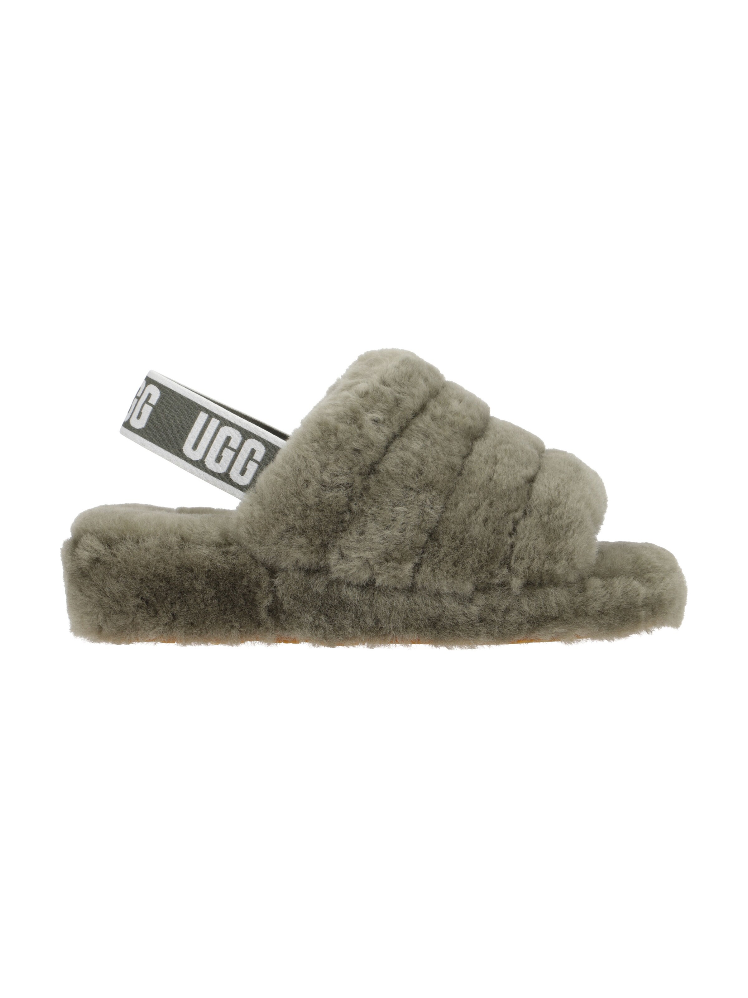 UGG Pantolette 'UGG Fluff Yeah Slide Hausschuhe grün' in Grün