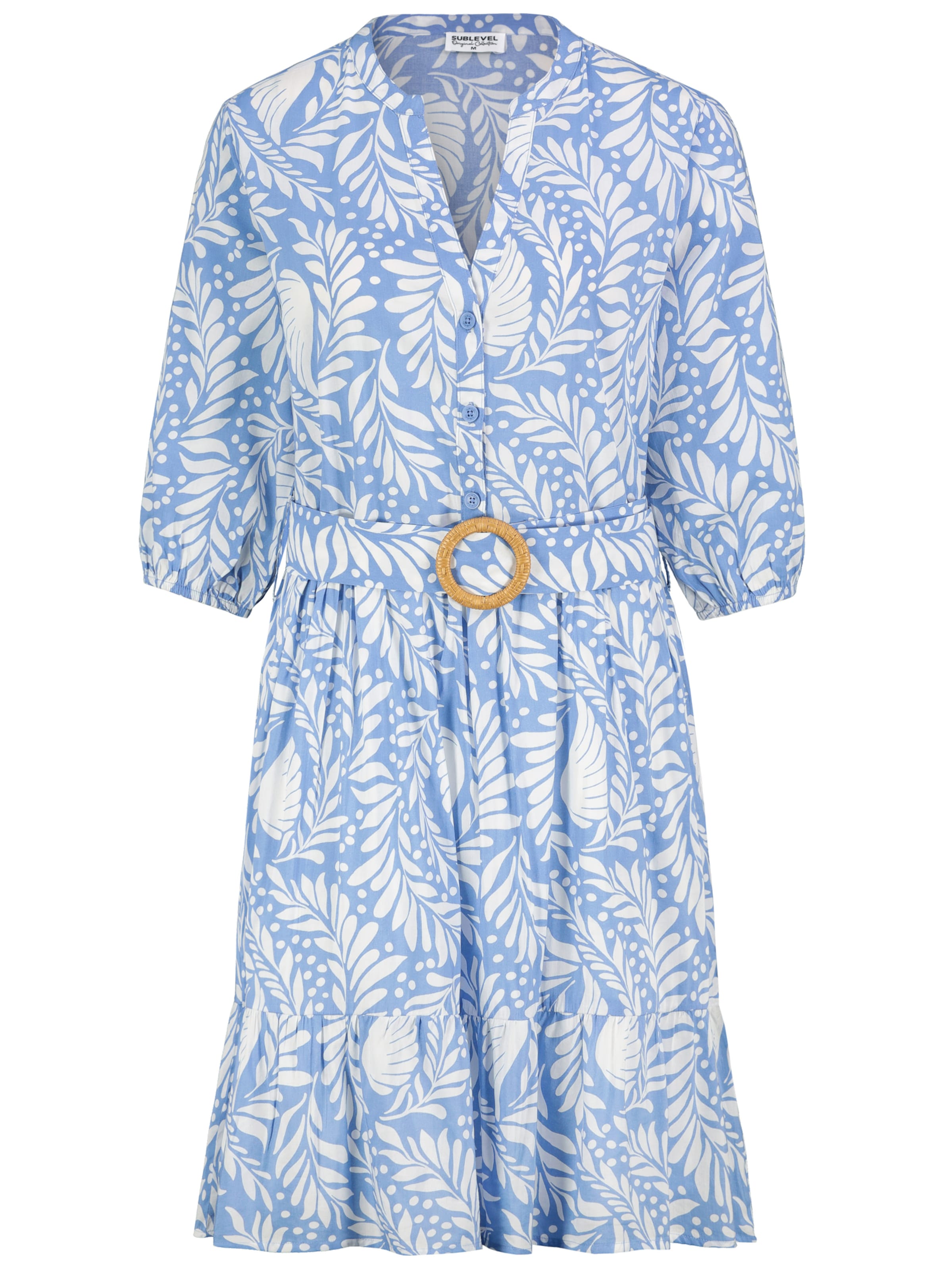 Sublevel Blusenkleid in Blau: Vorderseite