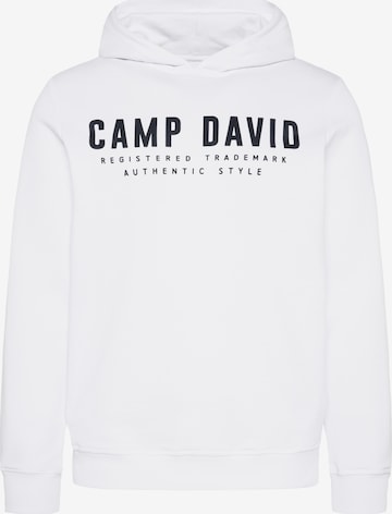 CAMP DAVID Sweatshirt in White: front