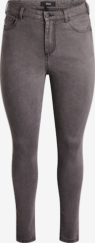 pilka Zizzi Siauras Džinsai 'Amy': priekis