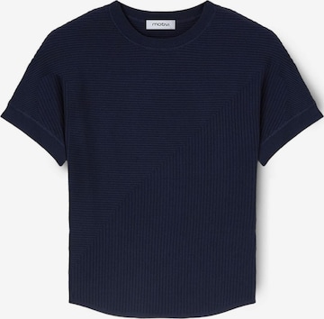 Pull-over MOTIVI en bleu : devant