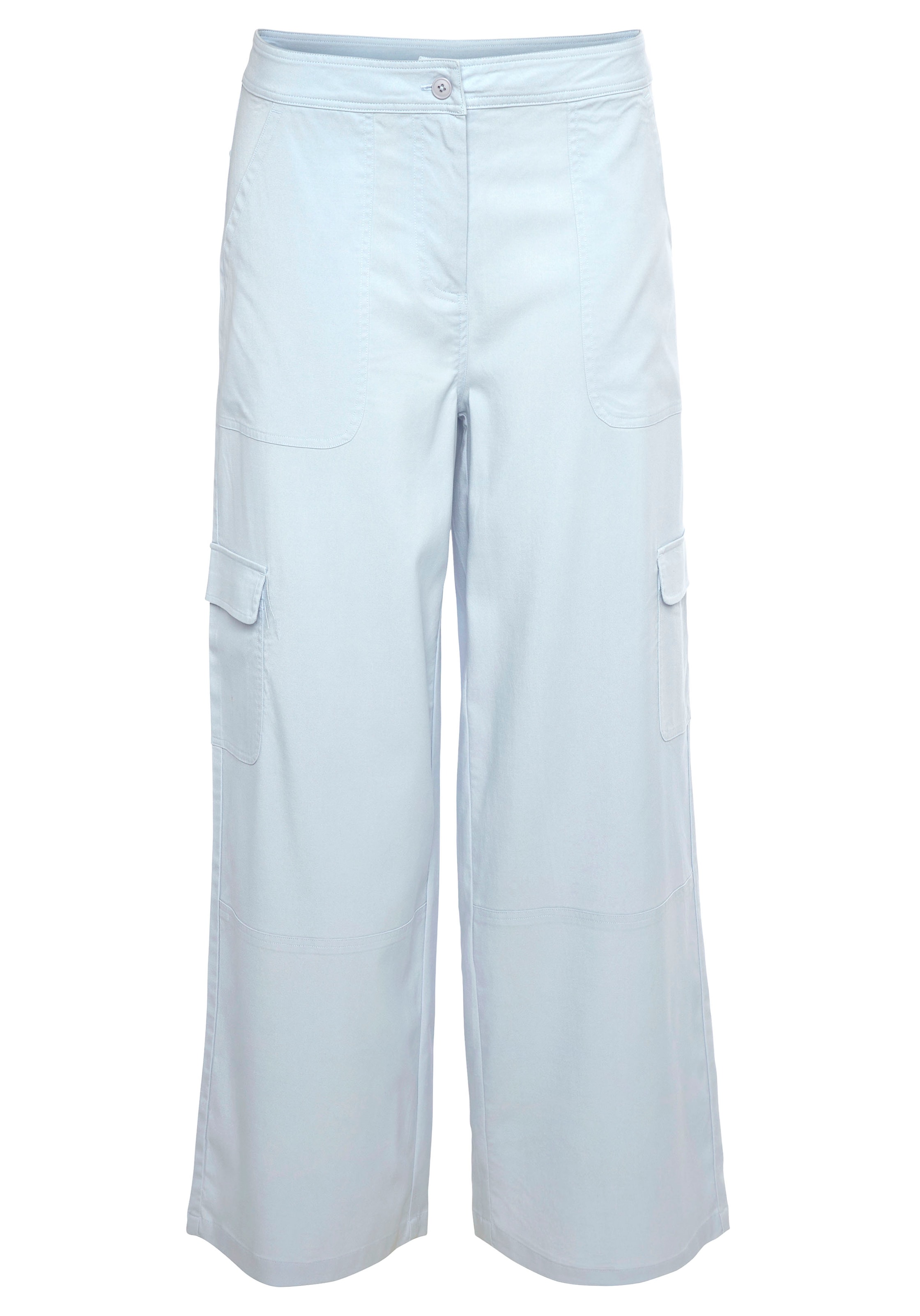 BUFFALO Laiad sääred Klapptaskutega püksid, värv sinine: eest vaates