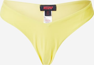 Pantaloncini per bikini di Misspap in giallo: frontale