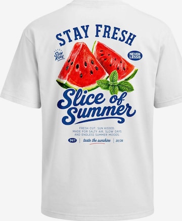 Neverless Shirt 'Watermelon' in Weiß: Vorderseite