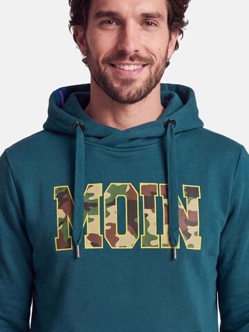 salzhaut Sweatshirt 'Heff - Moin' in Green: front