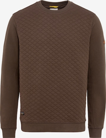 CAMEL ACTIVE Sweatshirt mit Diamant Steppung in Braun: predná strana