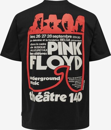 Maglietta 'Pink Floyd' di Only & Sons in nero