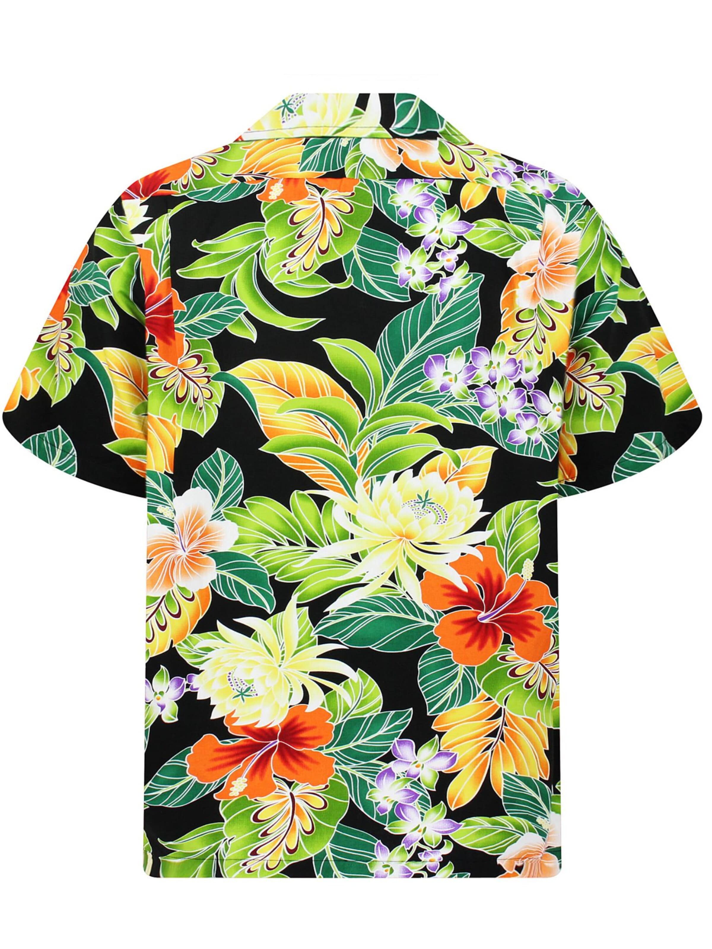 Pacific Legend Regular fit Overhemd 'New Flower' in Zwart