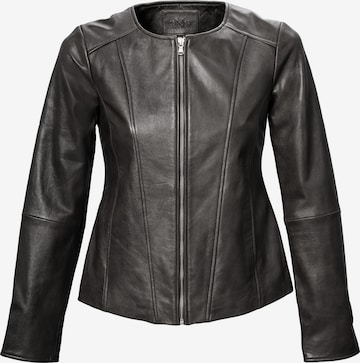 18N62 Lederjacke 'NEGivette' in Schwarz: Vorderseite
