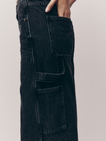 Wide leg Jeans cargo di Next in nero