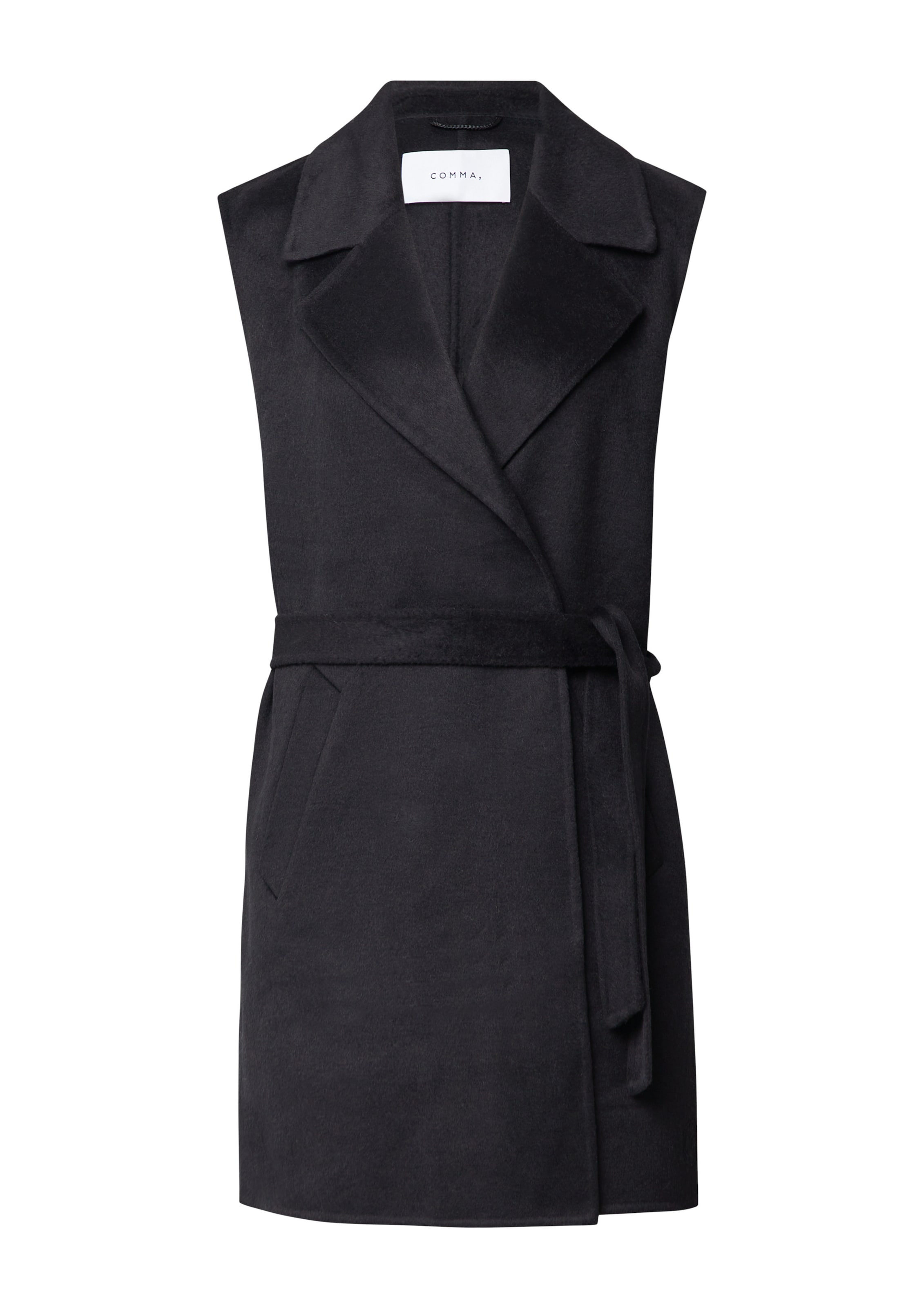 Gilet COMMA en noir : devant