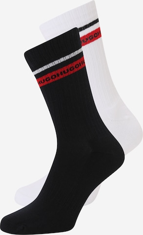 Chaussettes HUGO Red en bleu : devant