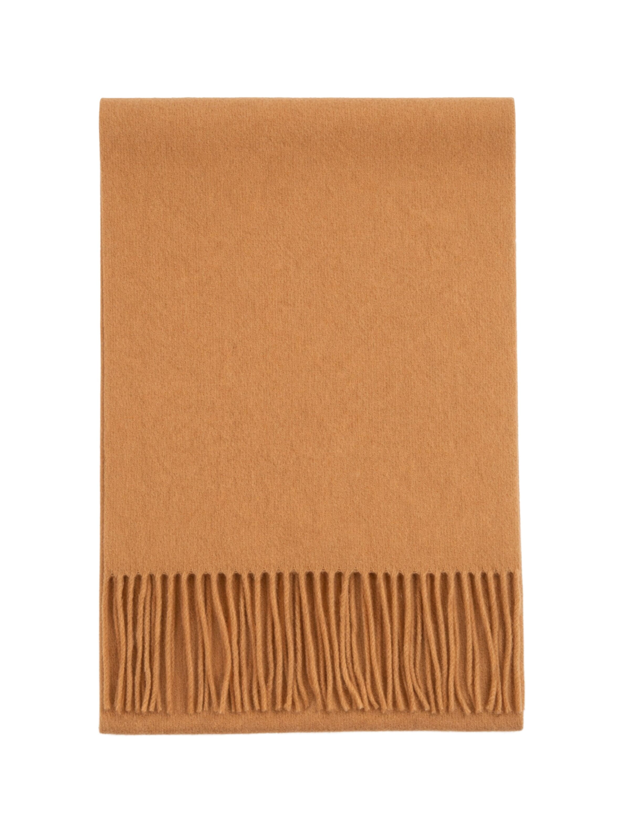 GOBI Cashmere Halsduk 'Unisex Cashmere Fringed Scarf' i beige: framsida