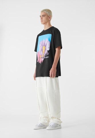 Lost Youth T-Shirt 'Blurred Flowers' in Schwarz