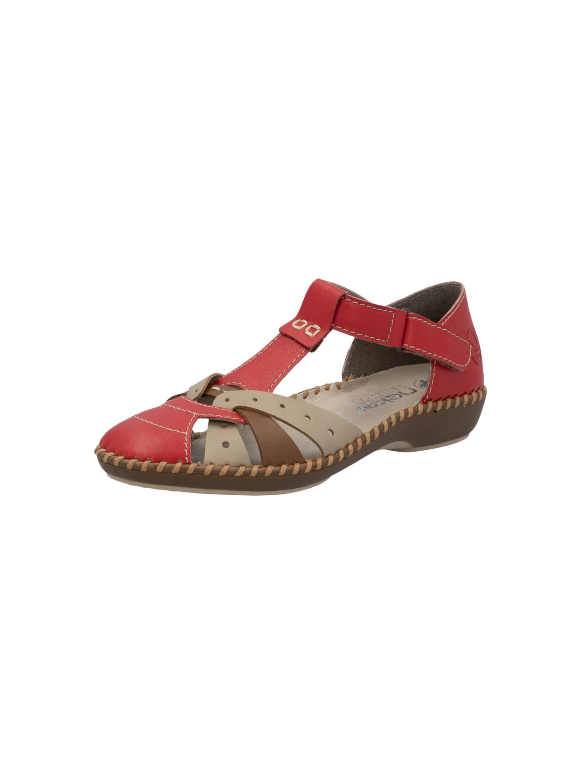 Rieker - Sandalias en rojo: frente