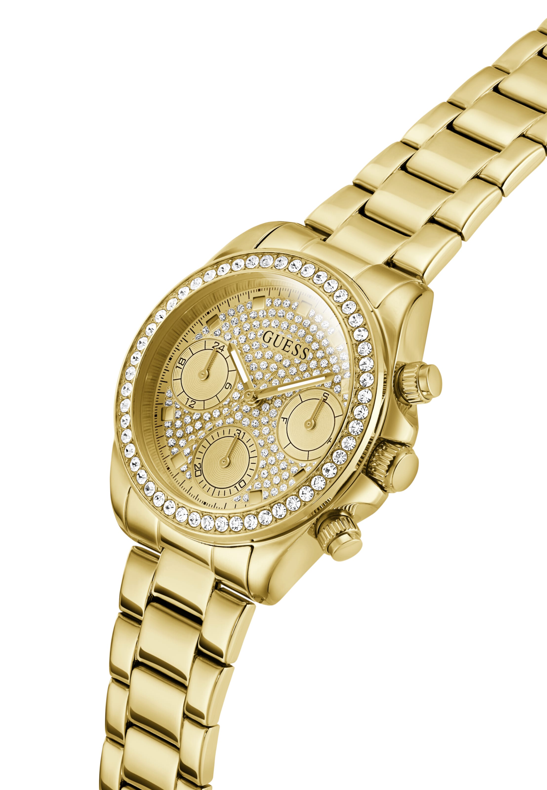 GUESS Analogt ur 'Victoria' i guld