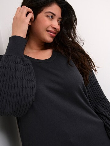 KAFFE CURVE Sweater 'KC Lini' in Black