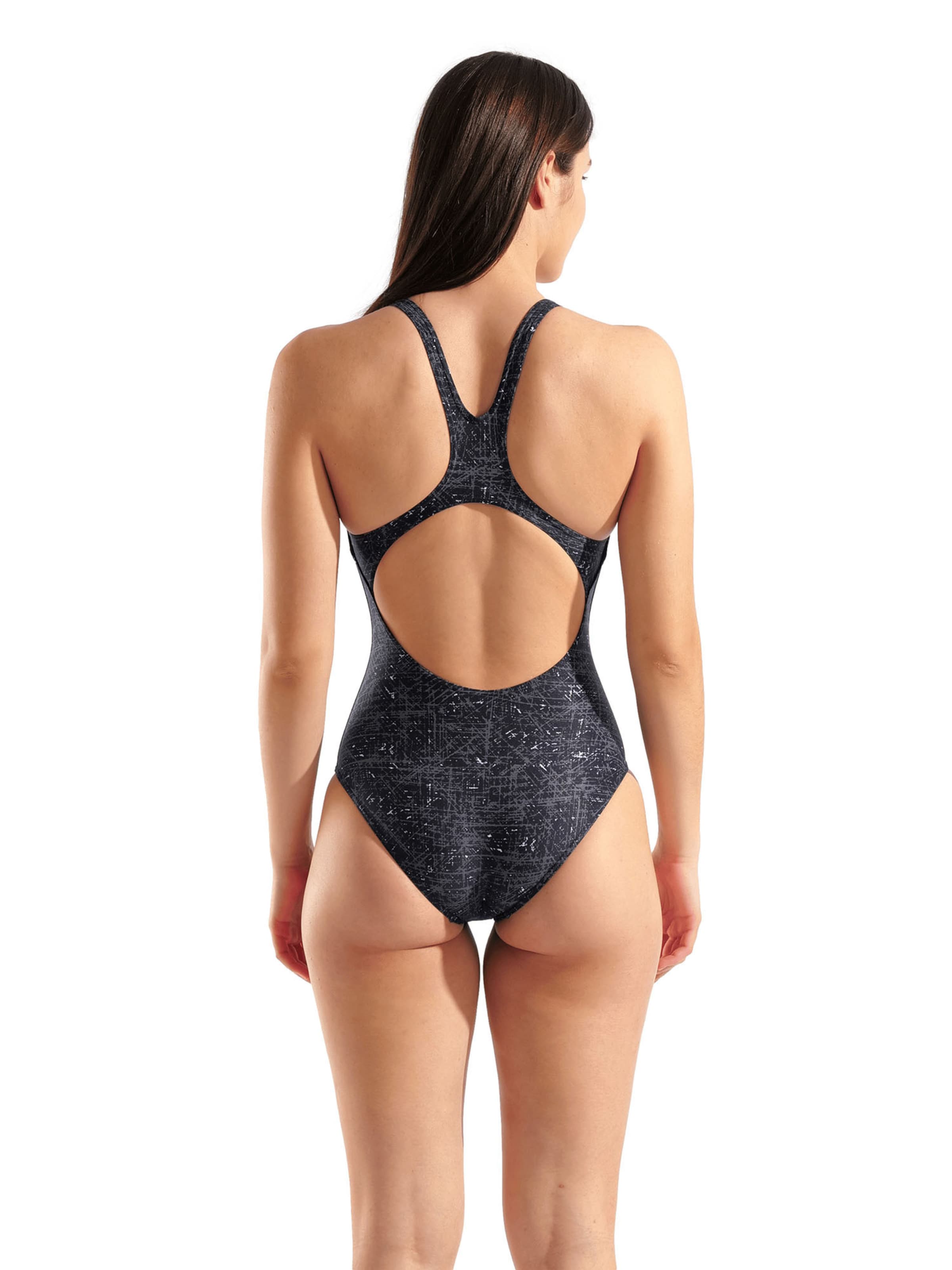 ARENA Bustier Badedragt 'RIBBED PRO BACK' i sort