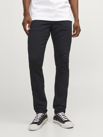 Coupe slim Jean 'Glen Blaine' JACK & JONES en noir : devant