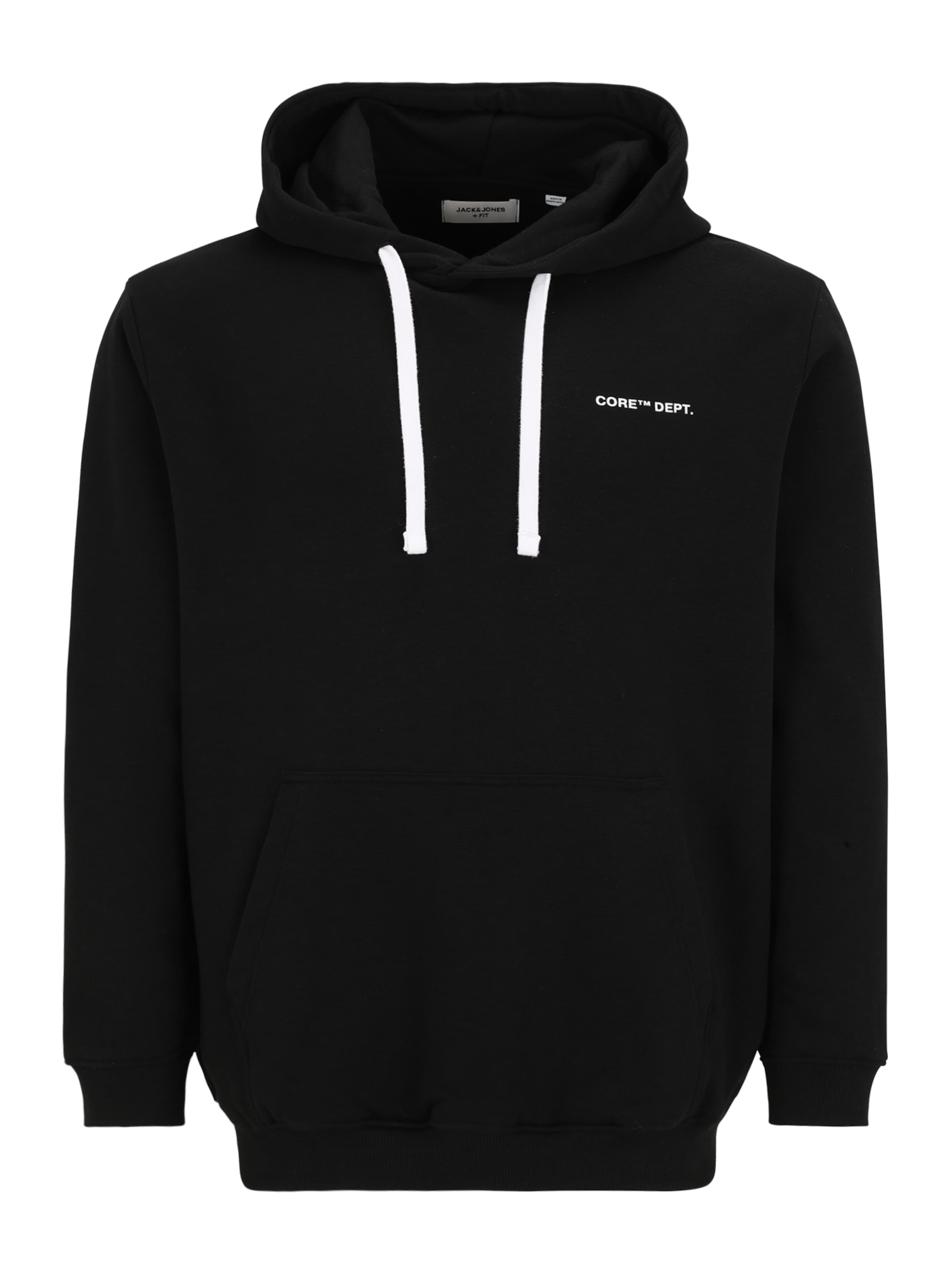 Jack & Jones Plus Μπλούζα φούτερ σε μαύρο: μπροστά