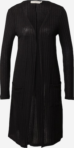 Cream Knit Cardigan 'Mandy' in Black: front
