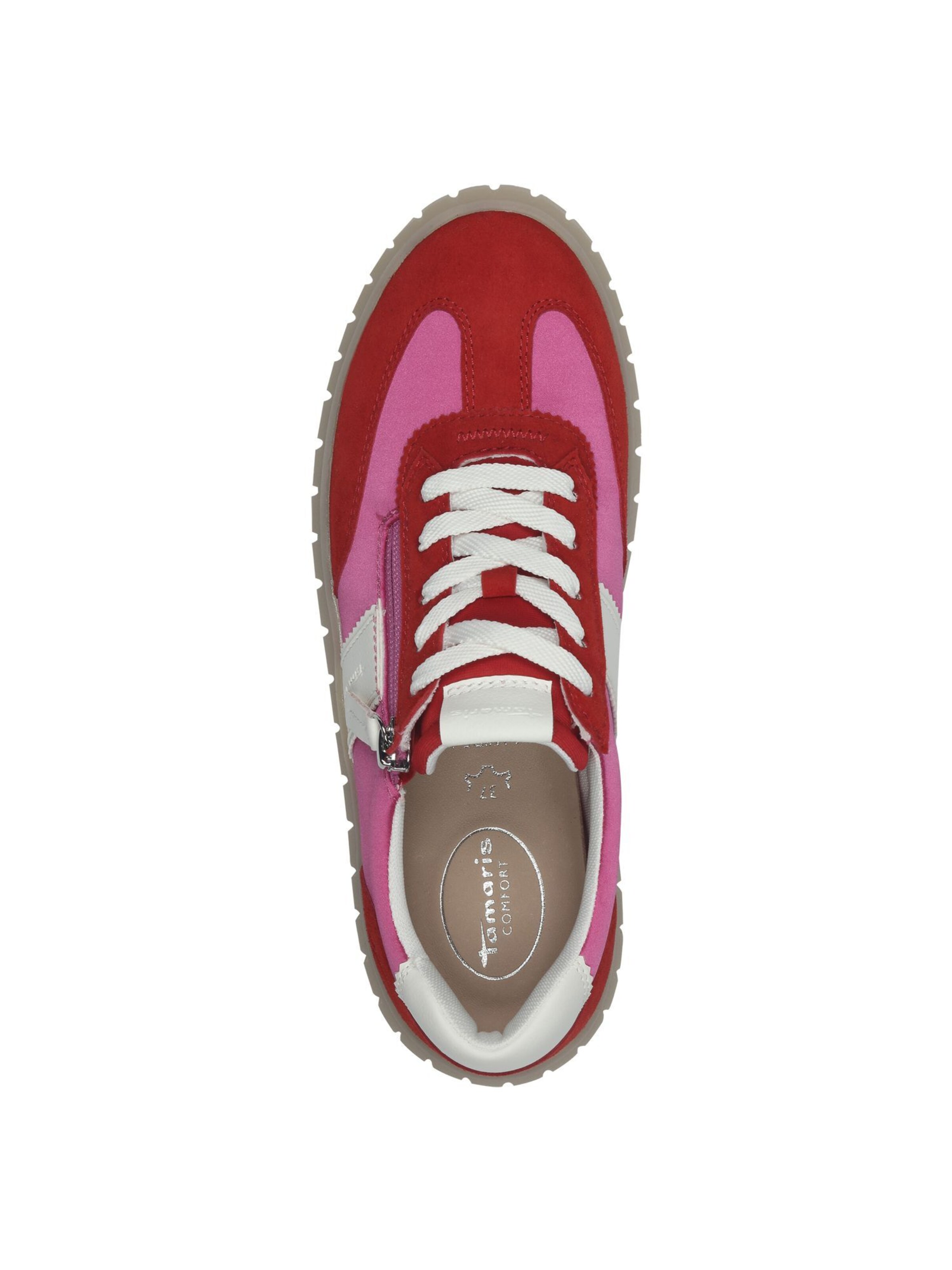 Baskets basses Tamaris en rouge