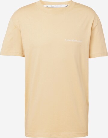 T-Shirt 'INSTITUTIONAL' Calvin Klein Jeans en beige : devant