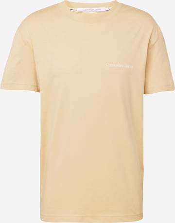 Calvin Klein Jeans T-Shirt 'INSTITUTIONAL' in Beige: predná strana