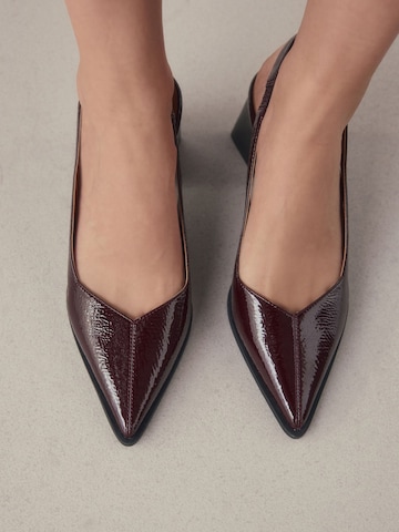 Next Lodičky s otvorenou pätou - Červená