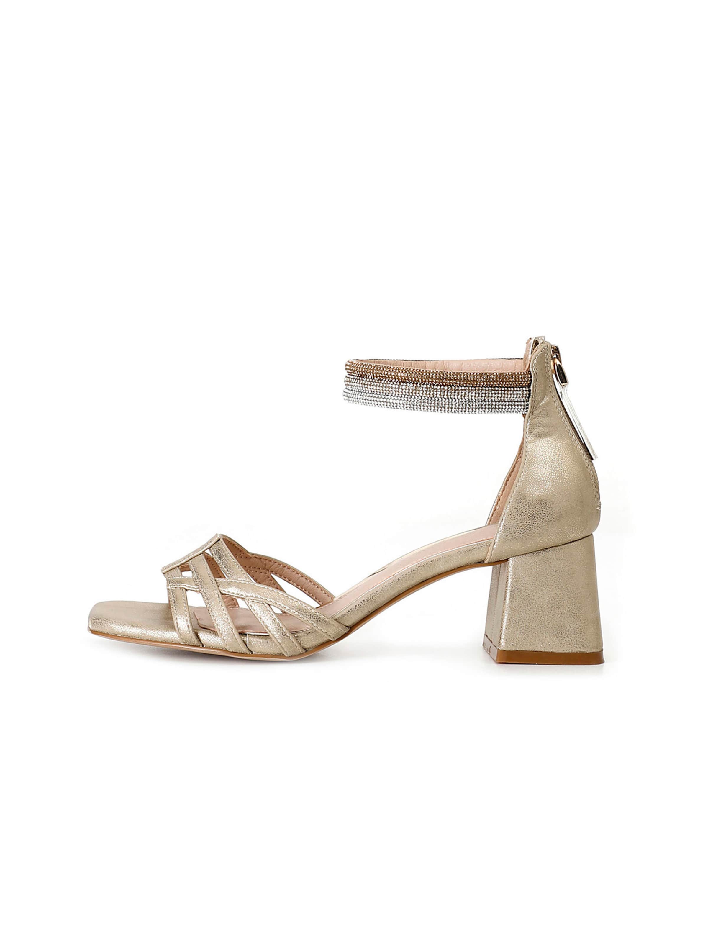 Décolleté di CAFè NOIR in oro: frontale