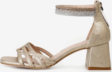 Décolleté di CAFè NOIR in oro: frontale