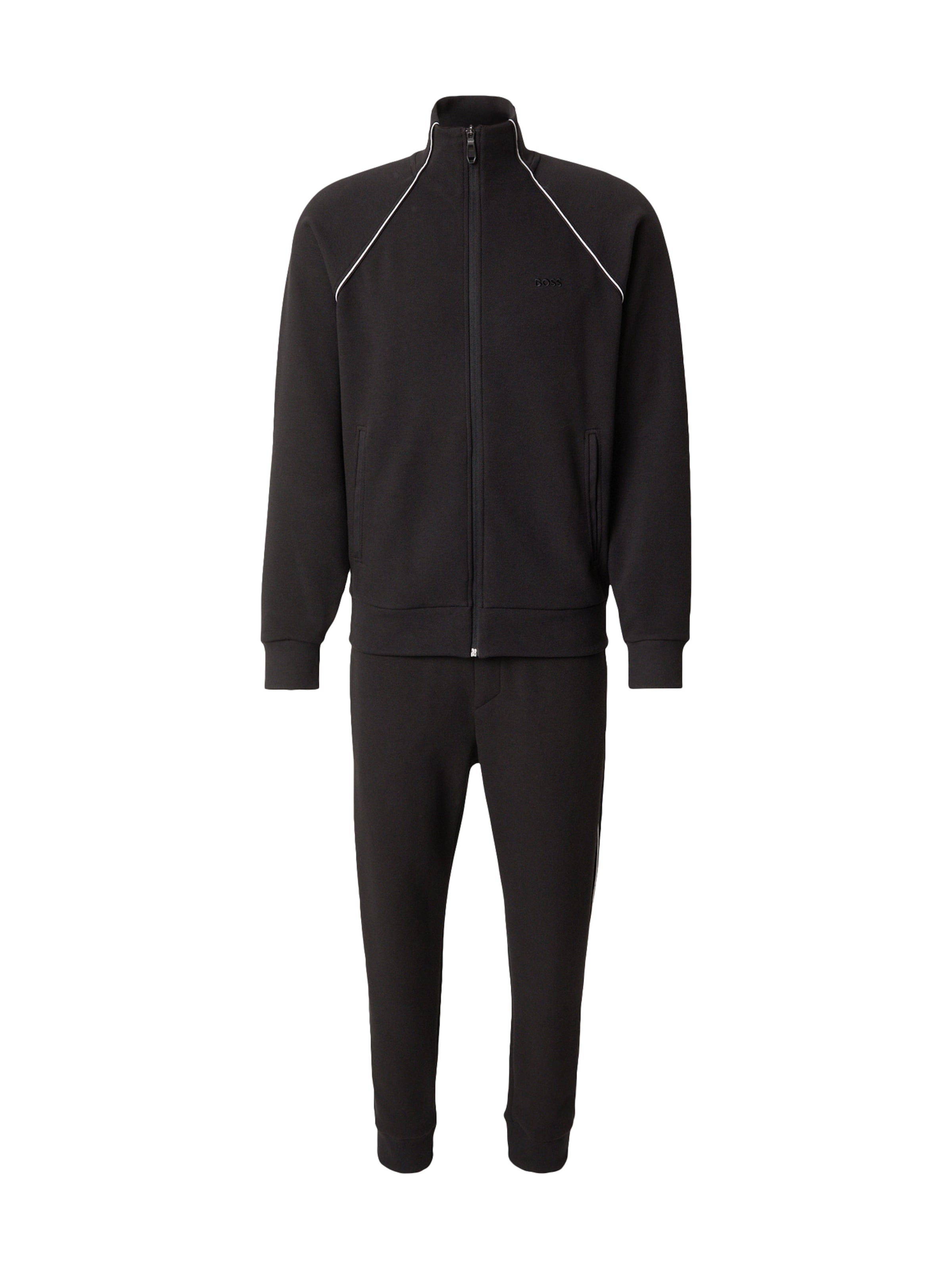 BOSS Sweatsuit in Black: front