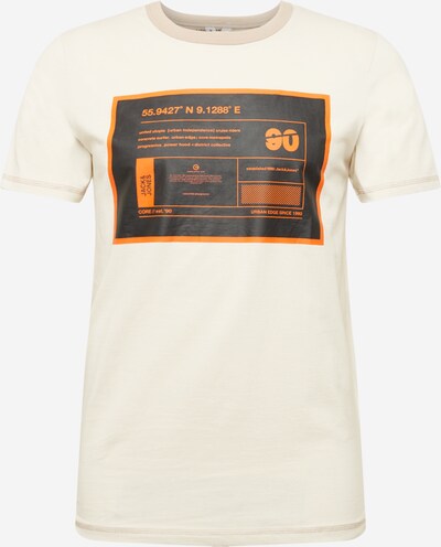 JACK & JONES Paita 'JCORUBBER' värissä ecru / oranssi / musta, Tuotenäkymä