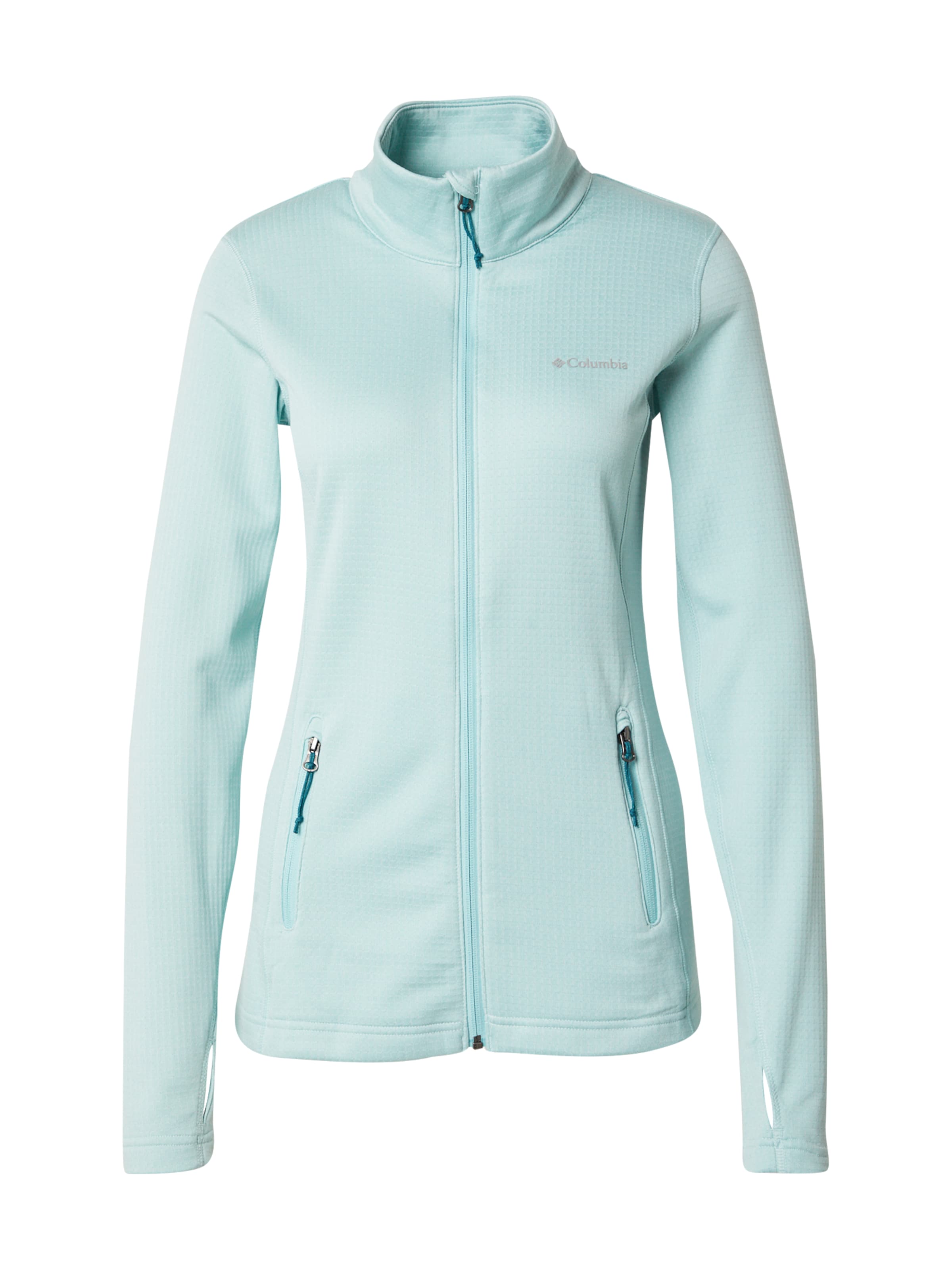 COLUMBIA Toiminnallinen fleecetakki 'Park View™' värissä vihreä: etupuoli