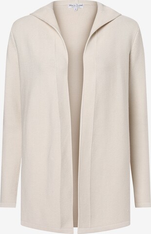 Marie Lund Gebreid vest in Beige: voorkant