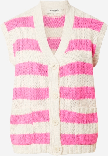 Lollys Laundry Vest 'Celine' in Neon pink / White, Item view