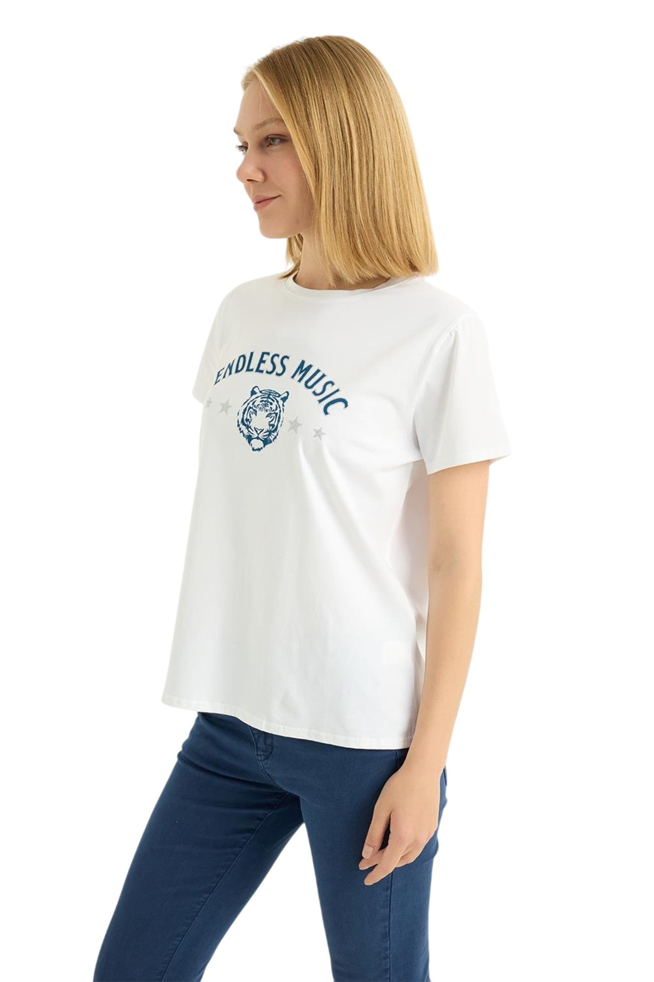 T-shirt HOME STORE en blanc : devant