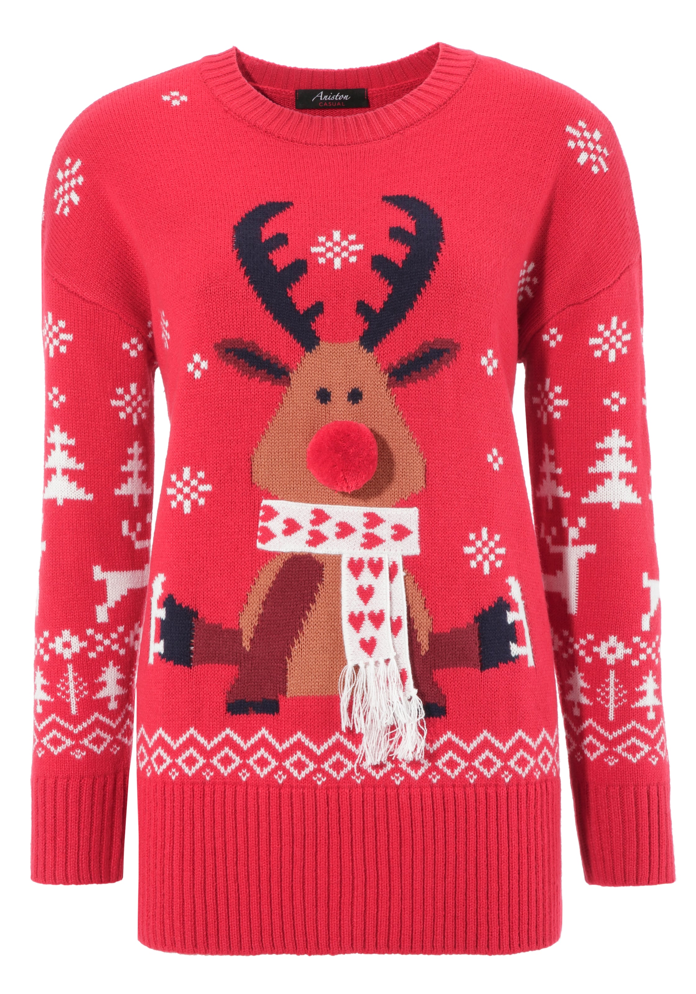 Aniston CASUAL Pullover in Rot: Vorderseite